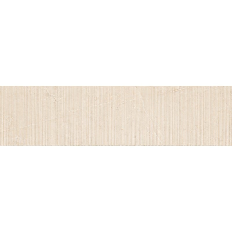 Mexen Flamingo Mayolica Crema glasiertes Gres rek. G1, Wandfliese 120 x 30 cm, Carving - TL715-120-030-51