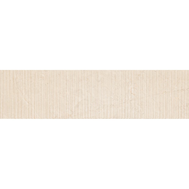 Mexen Flamingo Mayolica Crema glasiertes Gres rek. G1, Wandfliese 120 x 30 cm, Carving - TL715-120-030-51
