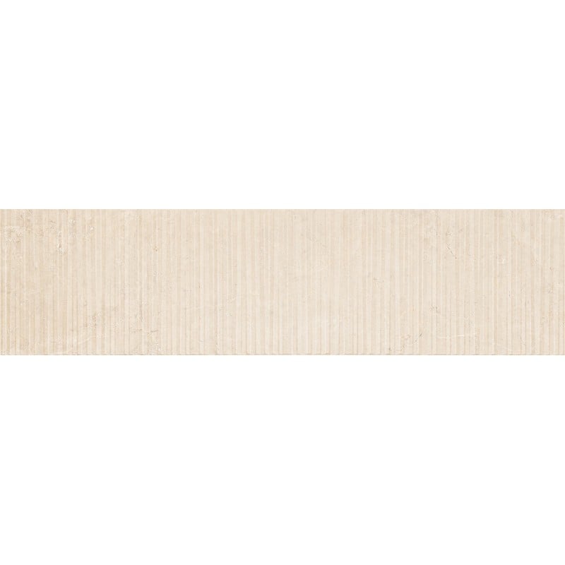 Mexen Flamingo Mayolica Crema glasiertes Gres rek. G1, Wandfliese 120 x 30 cm, Carving - TL715-120-030-51