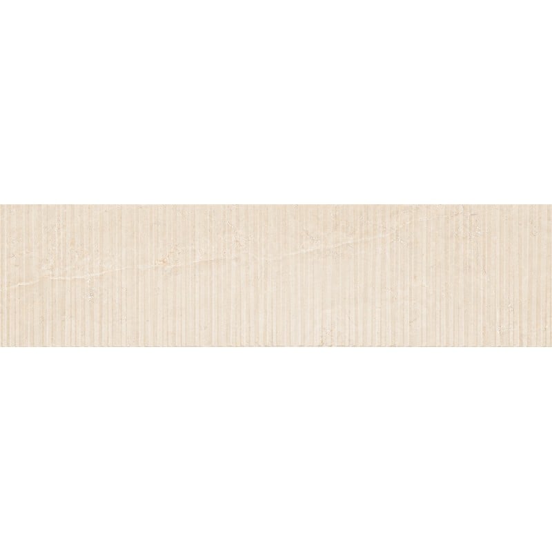 Mexen Flamingo Mayolica Crema glasiertes Gres rek. G1, Wandfliese 120 x 30 cm, Carving - TL715-120-030-51