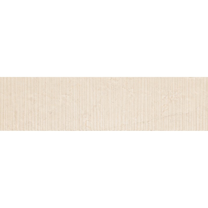Mexen Flamingo Mayolica Crema glasiertes Gres rek. G1, Wandfliese 120 x 30 cm, Carving - TL715-120-030-51