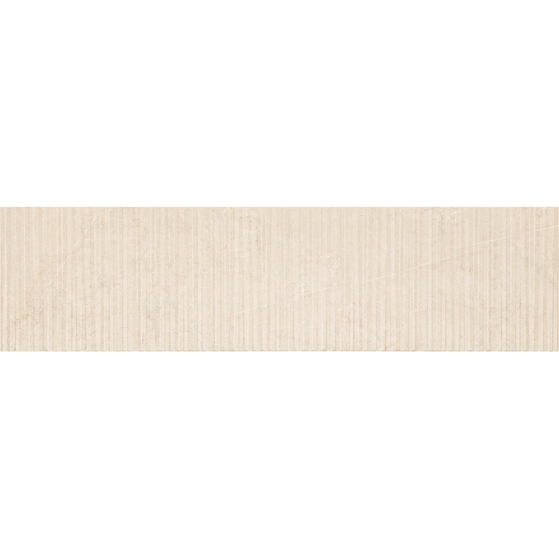 Mexen Flamingo Mayolica Crema glasiertes Gres rek. G1, Wandfliese 120 x 30 cm, Carving - TL715-120-030-51
