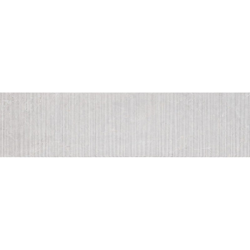 Mexen Flamingo Mayolica Gris glasiertes Feinsteinzeug rekt. G1, Wandfliese 120 x 30 cm, Carving - TL715-120-030-52