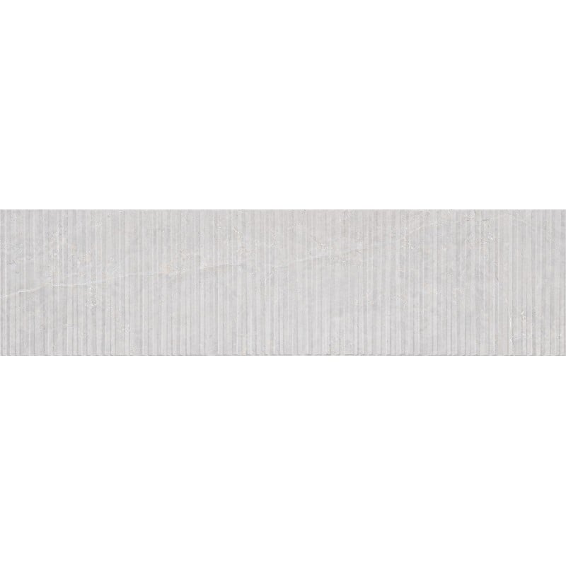 Mexen Flamingo Mayolica Gris glasiertes Feinsteinzeug rekt. G1, Wandfliese 120 x 30 cm, Carving - TL715-120-030-52
