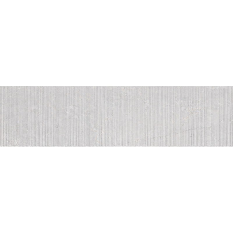 Mexen Flamingo Mayolica Gris glasiertes Feinsteinzeug rekt. G1, Wandfliese 120 x 30 cm, Carving - TL715-120-030-52