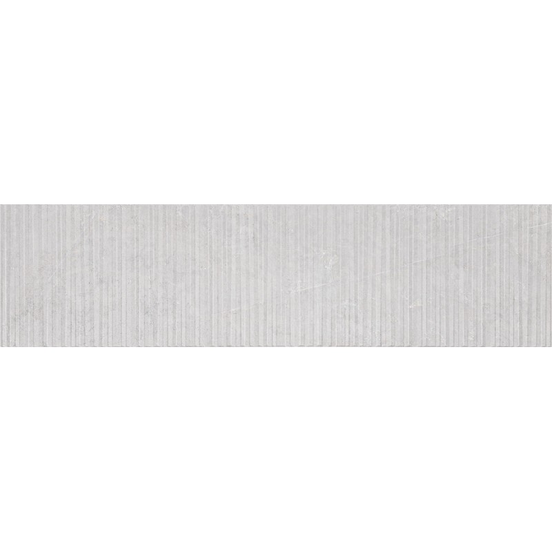 Mexen Flamingo Mayolica Gris glasiertes Feinsteinzeug rekt. G1, Wandfliese 120 x 30 cm, Carving - TL715-120-030-52