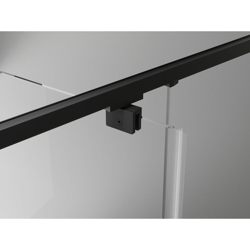 Mexen Exo-3S 3-seitige Duschkabine, schwenkbar, 125 x 90 cm, transparent, schwarz - 819-125-090-70-00-3S