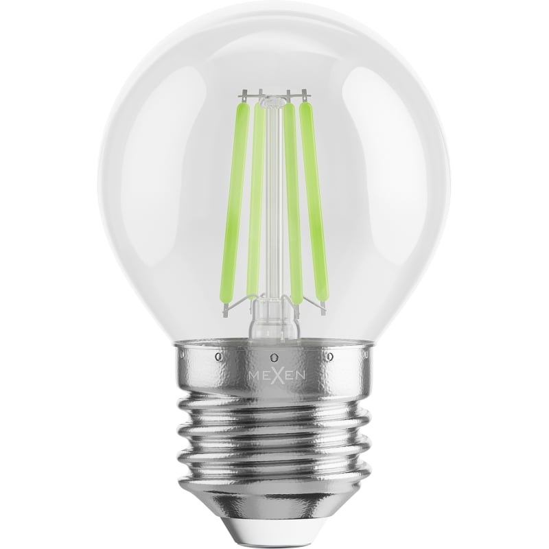 Mexen Vintis LED-Filamentlampe E27, G45, 4W, 55 lm, grün - L156-E27-04XX-46