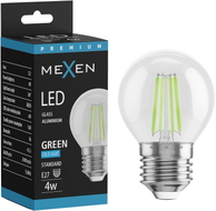 Mexen Vintis LED-Filamentlampe E27, G45, 4W, 55 lm, grün - L156-E27-04XX-46