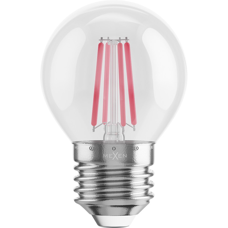 Mexen Vintis 3x LED-Filament Glühbirne E27, G45, 4W, 55 lm, rot - L156-E27-04XX-45x03