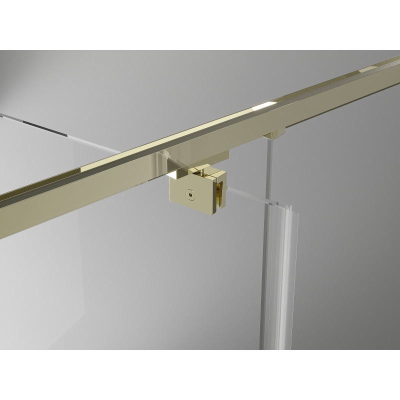 Mexen Exo-3S Duschkabine 3-seitig schwenkbar 120 x 110 cm, transparent, gold - 819-120-110-50-00-3S