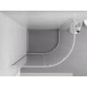 Mexen Exo asymmetrische, halbrunde Duschkabine 120 x 80 cm, transparent, Chrom - 8131-120-080-01-00