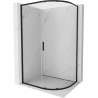 Mexen Exo Asymmetrische Halbkreis-Duschkabine verschiebbar 120 x 80 cm, transparent, schwarz - 8131-120-080-70-00