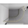 Mexen Exo asymmetrische, halbrunde Duschkabine, 120 x 80 cm, transparent, gold - 8131-120-080-50-00