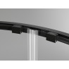 Mexen Exo asymmetrische, halbrunde Schiebeduschkabine 120 x 80 cm, transparent, schwarz - 8132-120-080-70-00