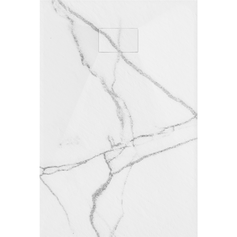 Mexen Hugo Rechteckige Duschwanne SMC 120 x 70 cm, weißer Stein - 42157012