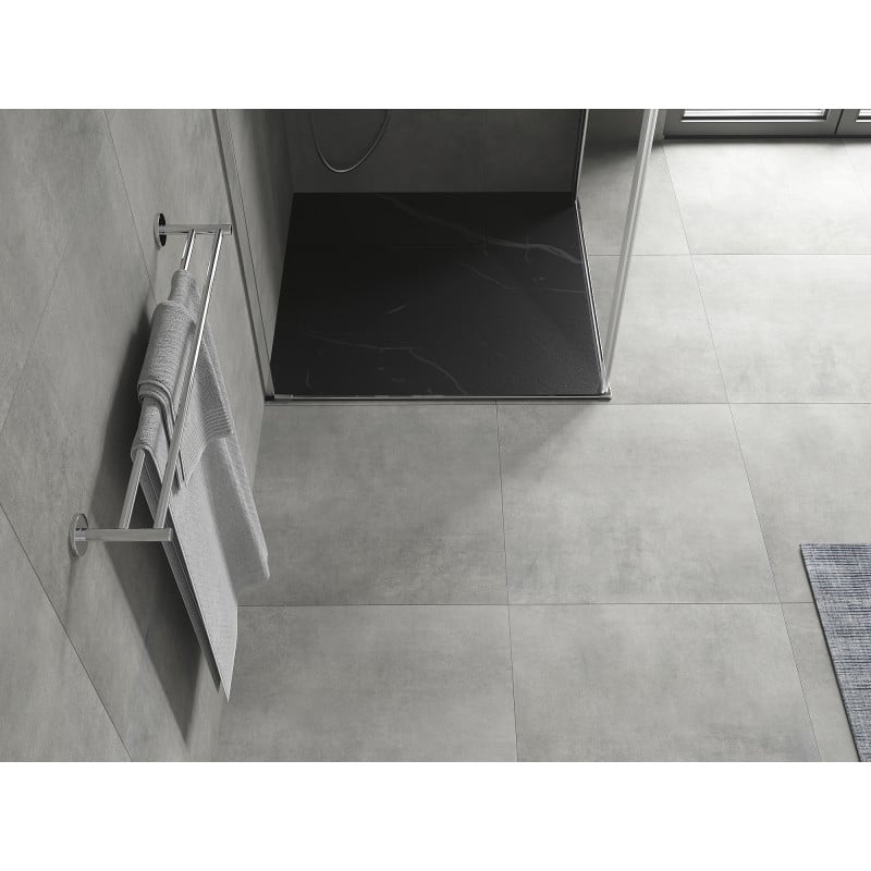 Mexen Hugo quadratische SMC-Duschwanne 70 x 70 cm, schwarzer Stein - 42757070