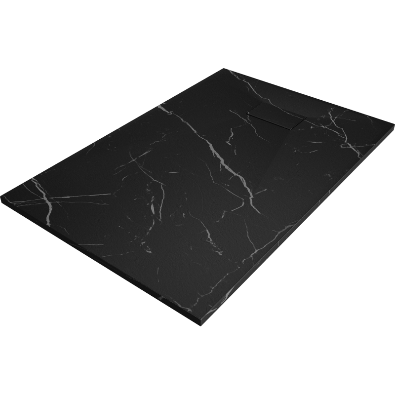 Mexen Hugo rechteckige Duschwanne SMC 110 x 90 cm, schwarzer Stein - 42759011