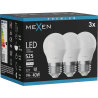 Mexen Nova 3x LED-Glühbirne E27, G45, 5W, Neutral - 4000K, 525 lm - L101-E27-0540-01x03