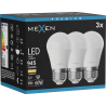Mexen Nova 3x LED-Glühbirne E27, G45, 9W, Warm - 3000K, 945 lm - L101-E27-0930-01x03