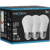 Mexen Nova 3x LED-Glühbirne E27, G45, 9W, Neutral - 4000K, 945 lm - L101-E27-0940-01x03