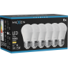 Mexen Nova 6x LED-Glühbirne E27, G45, 10W, Warm - 3000K, 1055 lm - L101-E27-1030-01x06