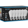 Mexen Nova 6x LED-Glühbirne E27, G45, 10W, Kalt - 6500K, 1055 lm - L101-E27-1065-01x06