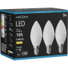 Mexen Nova 3x LED-Glühbirne E14, C37, 1W, Warm - 3000K, 105 lm - L102-E14-0130-01x03