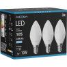 Mexen Nova 3x LED-Glühbirne E14, C37, 1W, Kalt - 6500K, 105 lm - L102-E14-0165-01x03