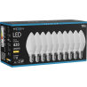Mexen Nova 10x LED-Glühbirne E14, C37, 4W, Warm - 3000K, 420 lm - L102-E14-0430-01x10