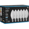 Mexen Nova 6x LED-Glühbirne E14, C37, 4W, Kalt - 6500K, 420 lm - L102-E14-0465-01x06