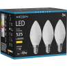 Mexen Nova 3x LED-Glühbirne E14, C37, 5W, Warm - 3000K, 525 lm - L102-E14-0530-01x03