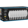 Mexen Nova 10x LED-Glühlampe E14, C37, 6W, Warm - 3000K, 630 lm - L102-E14-0630-01x10