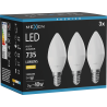 Mexen Nova 3x LED-Lampe E14, C37, 7W, Warm - 3000K, 735 lm - L102-E14-0730-01x03