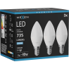 Mexen Nova 3x LED-Glühbirne E14, C37, 7W, Kalt - 6500K, 735 lm - L102-E14-0765-01x03
