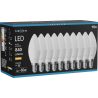 Mexen Nova 10x LED-Glühbirne E14, C37, 8W, Warm - 3000K, 840 lm - L102-E14-0830-01x10