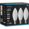 Mexen Nova 3x LED-Glühbirne E14, C37, 8W, Neutral - 4000K, 840 lm - L102-E14-0840-01x03