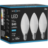 Mexen Nova 3x LED-Glühbirne E14, C37, 8W, Kaltweiß - 6500K, 840 lm - L102-E14-0865-01x03
