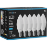 Mexen Nova 6x LED Lampe E14, C37, 8W, Kalt - 6500K, 840 lm - L102-E14-0865-01x06