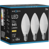 Mexen Nova 3x LED-Lampe E14, C37, 9W, Warm - 3000K, 945 lm - L102-E14-0930-01x03