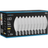 Mexen Nova 10x LED-Glühbirne E14, C37, 9W, Warm - 3000K, 945 lm - L102-E14-0930-01x10