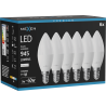 Mexen Nova 6x LED-Glühbirne E14, C37, 9W, Neutral - 4000K, 945 lm - L102-E14-0940-01x06