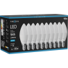 Mexen Nova 10x LED-Glühbirne E14, C37, 9W, Kalt - 6500K, 945 lm - L102-E14-0965-01x10