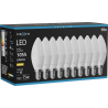 Mexen Nova 10x LED-Glühbirne E14, C37, 10W, Warm - 3000K, 1055 lm - L102-E14-1030-01x10