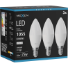 Mexen Nova 3x LED-Glühbirne E14, C37, 10W, Neutral - 4000K, 1055 lm - L102-E14-1040-01x03