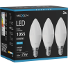 Mexen Nova 3x LED-Lampe E14, C37, 10W, Kalt - 6500K, 1055 lm - L102-E14-1065-01x03