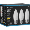 Mexen Nova 3x LED-Glühbirne E27, C37, 5W, Warm - 3000K, 525 lm - L102-E27-0530-01x03