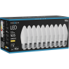 Mexen Nova 10x LED-Glühbirne E27, C37, 5W, Warm - 3000K, 525 lm - L102-E27-0530-01x10