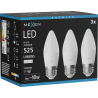 Mexen Nova 3x LED-Glühbirne E27, C37, 5W, Neutral - 4000K, 525 lm - L102-E27-0540-01x03
