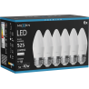 Mexen Nova 6x LED-Glühbirne E27, C37, 5W, Neutral - 4000K, 525 lm - L102-E27-0540-01x06